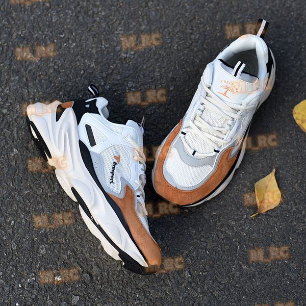 

treeperi fashion chunky running shoes beige brown us 8 eur 41.5 for men shoes sneakers mrc