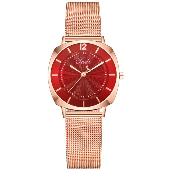 

fashion simple mesh belt watch women luxury rose gold stainless steel watch ladies casual quartz watches 2020 new female clock, Slivery;brown