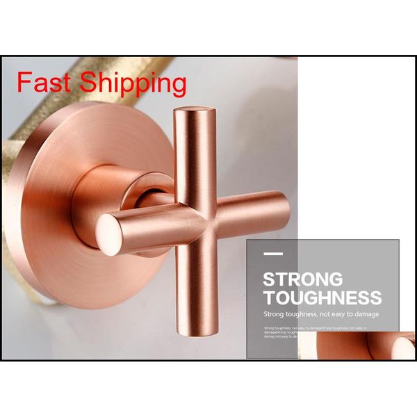 

brass brushed rose gold brass double cross handle bath wall mounted 3 hole water bathroom home sink faucet qylxwz bde_luck