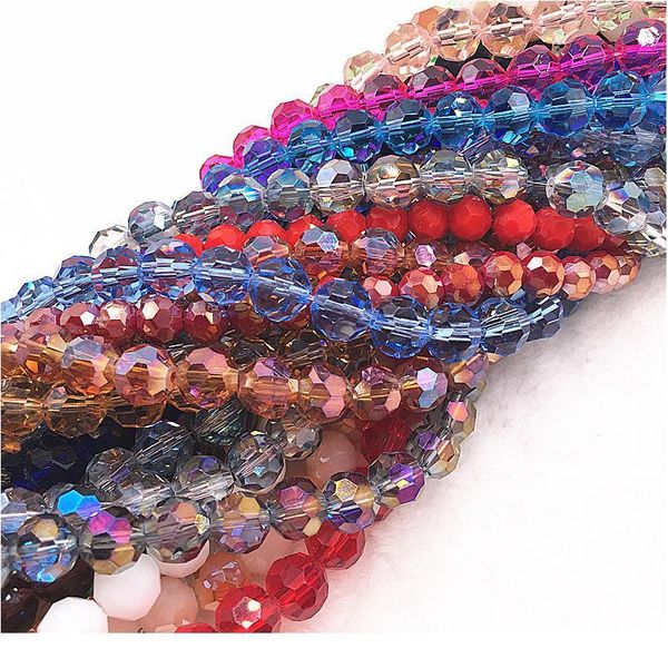 

4-10mm 32 faceted czech glass transparent faceted crystal ball beads spacer beads for jewellery making diy bracelet neck qylnan