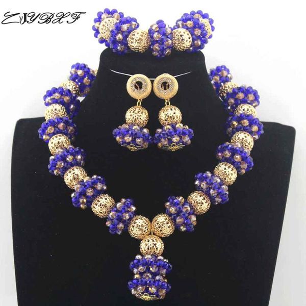

new colorful african beads jewelry set party crystal pendant necklace earrings bracelet set birthday gift l0009, Silver