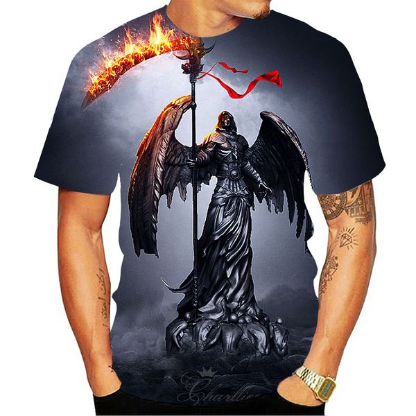 

horror compression punisher skull new street 3d print shirts anime hippie plus size men clothing