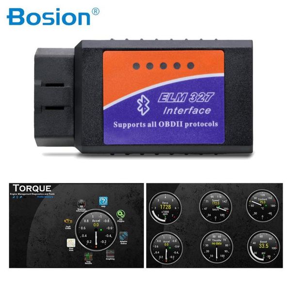 

bosion eu stock elm327 bluetooth v2.1 for android torque obd 16 pin obd2 scanner support obdii protocols code reader