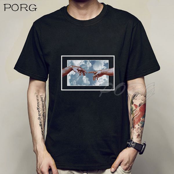 

michelangelo hands ulzzang vintage aesthetic tshirt funny aesthetic camisetas grunge harajuku tees hooded sweatshirt hoodie men t shirt