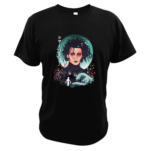 

sport edward scissorhands t shirt horror movies digital print eu size pure cotton crewneck tee ukiyo-e tshirt