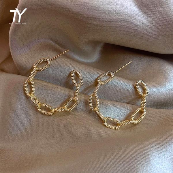 

european and american classic metal elements ring earrings fashion korean women jewelry elegant christmas gift versatile earring1, Silver