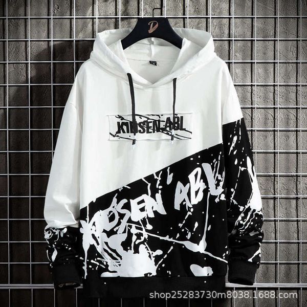 

hoodie trend loose student 2020 new men's spring and autumn lovers hooded men's autumn hoodie coat, Black