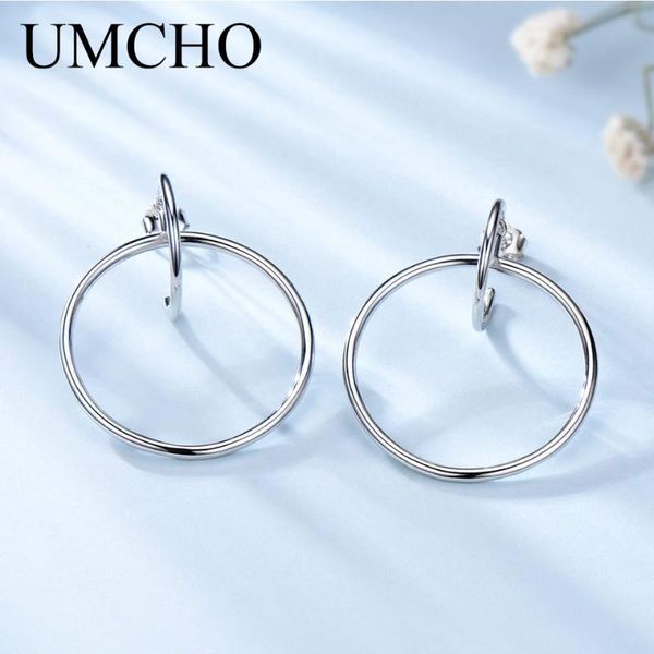 

umcho real 925 sterling silver earrings for women silver hoop earrings embed cz crystal pretty earring for wedding accessorie, Golden;silver