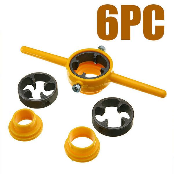 

6pcs npt die set pvc tools thread maker sizes: 1/2", 3/4", 1" alloy tarraja tubo