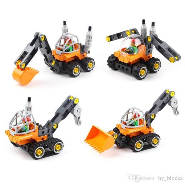 

children puzzle big particle diy assembly inserting building blocks toy mechanical engineering car series for boys intelligence gift 10