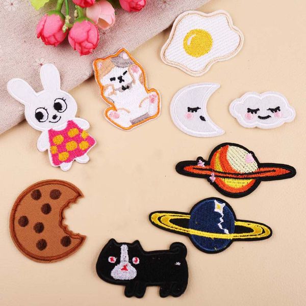 

cute animal food embroidery patch heat transfers iron sew on patches for clothing clothes stickers decorative appliques 47312
