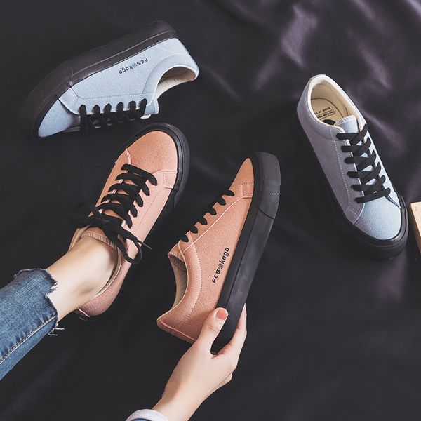 

woman's fashion 2020 spring fashion flat sneakers female color flats shoes casual low-platform sneakers women's shoes 1020, Black;white