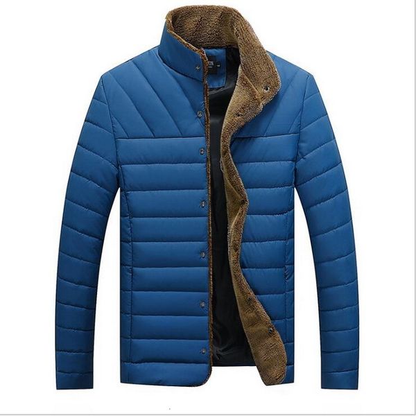 

mens brand autumn winter men warm jacket casual parkas men's coat single breasted outerwear, Black