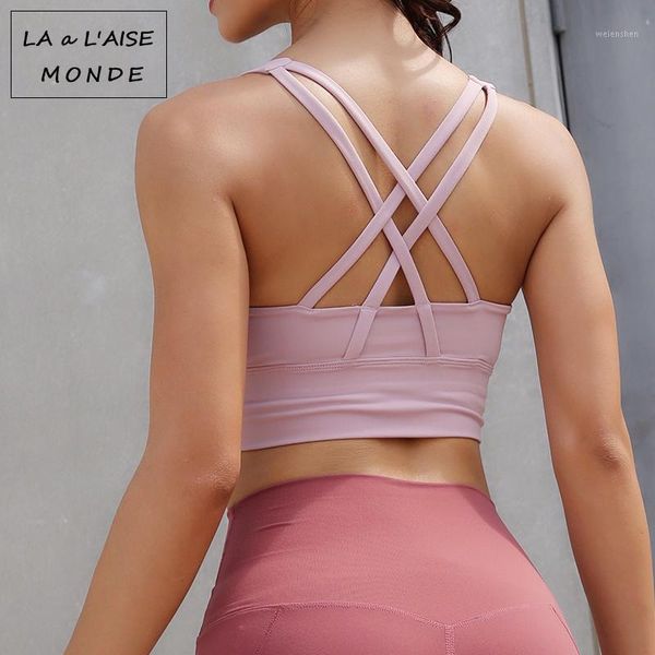 

gym clothing criss cross sport bra fitness women active wear sportswear crop running elastic yoga workout bras1, White;black