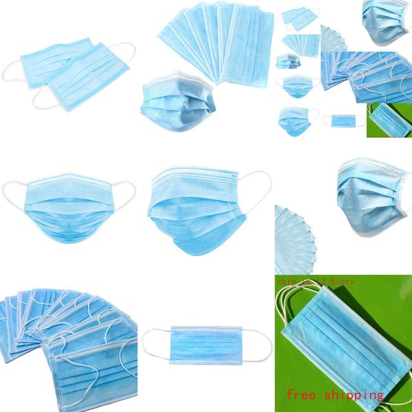 

3 - layer mask disposable proof ear-loop dust mouth masks cover 3-ply non-woven disposable dust g49g