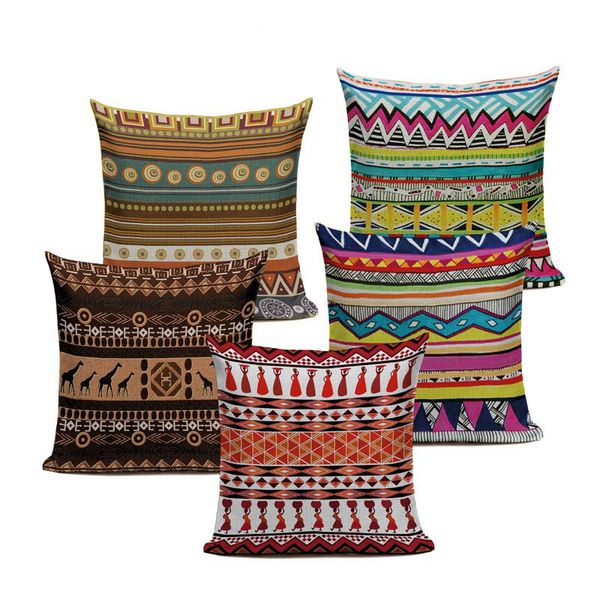 

paisley cushion cover bohemian style pillow cotton linen square cushion cover for sofa home decorative throw