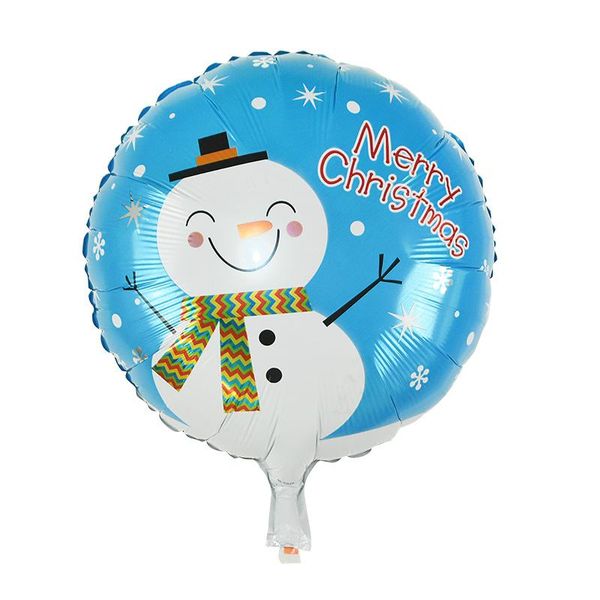 

5 шт. 18 дюймов с рождеством круглая фольга воздушные шары снеговик санта рождественская елка баллон детские подожгите игрушки рождественски