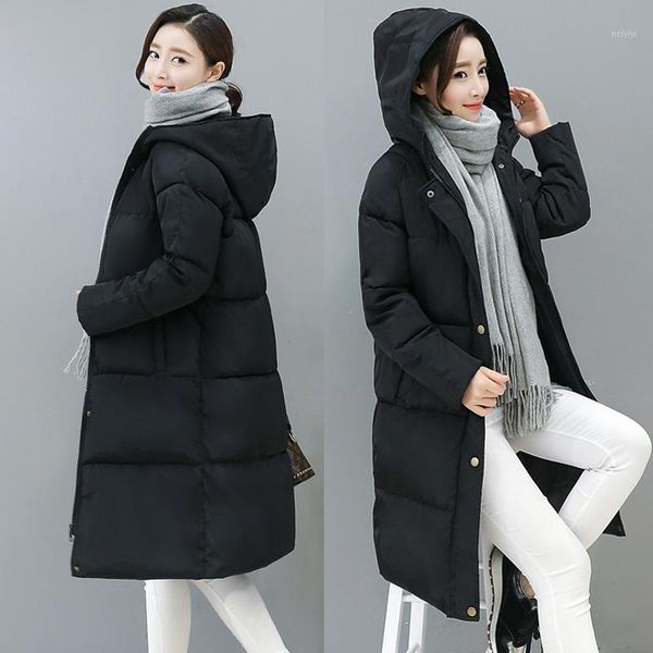 

women's down & parkas shibever fashion thick women coat hooded warm long winter jacket ladies 2021 causal black parka cotton outwear nd