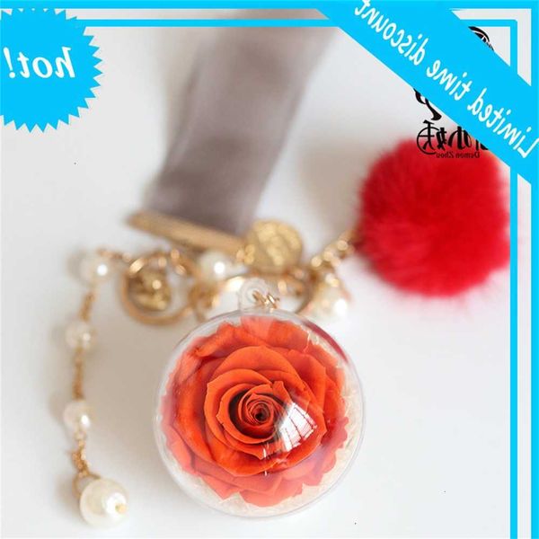 

eternal flower car ice cream creative key chain bag with valentine's day girl gift