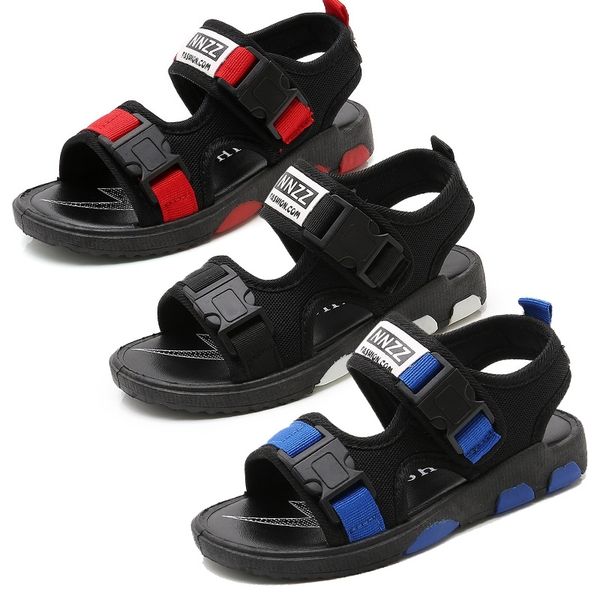 

boys kids girls sandals summer new non-slip beach shoes open children's sandals wild student children's shoes y201028, Black;red
