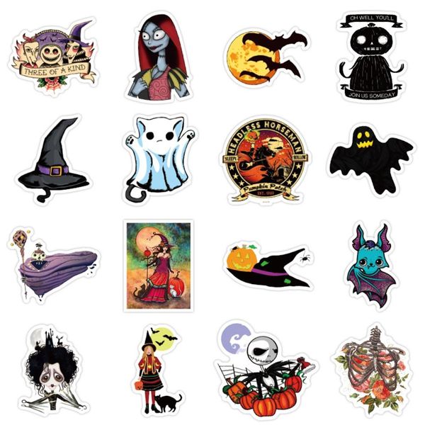 

50шт horror наклейки для ноутбука бутылки камера автомобиля воды смешные скейтборд расинг водонепроницаемый таблички дети рождество наклейки