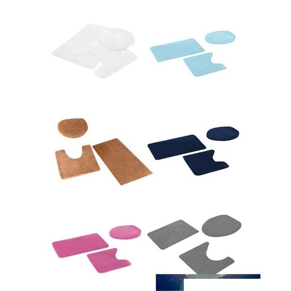 

3pcs bathroom bath mat set toilet rugs non-slip fish scale bath mat bathroom kitchen carpet doormats de qyllkz bbgargden