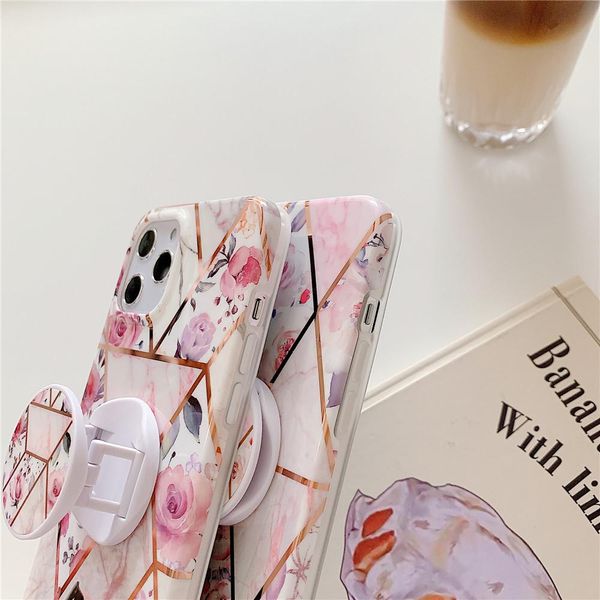 

flykylin marble flower phone case for iphone 12 11 pro max 7 8 plus x xr xs max se 2020 silicone phone wmtinl yyysports