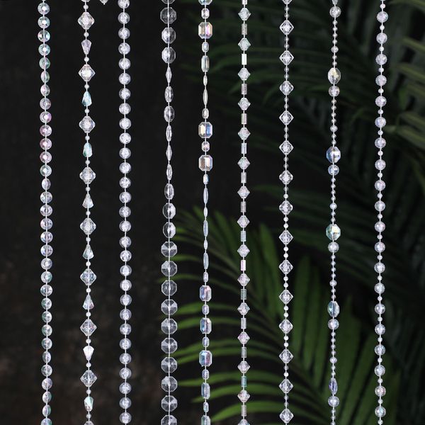 

2020 new line acrylic curtain chain bead string, Silver