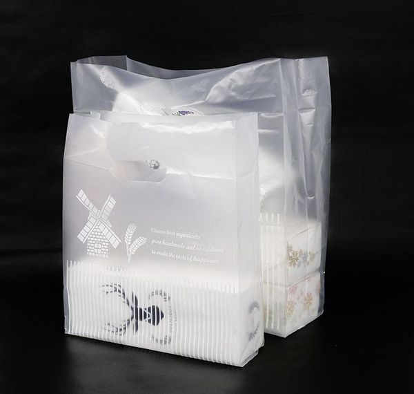 

thank you plastic gift bag cloth storage shopping bag with handle party wedding plastic candy jllnnm yummy_shop