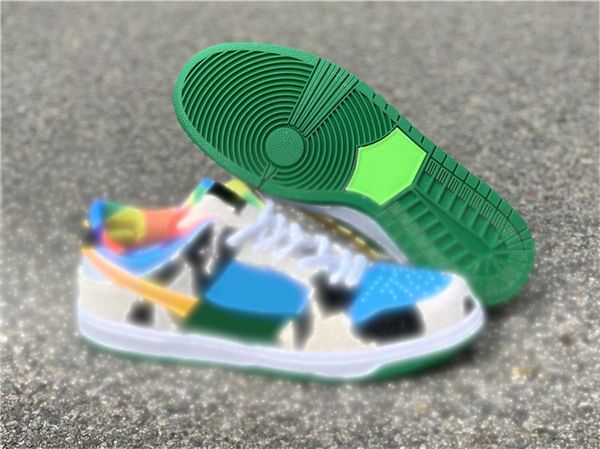 

new progettista ben jerr's dunk chunky dunky runner shoes woman man blue and green athletic skateboard sports trainers couple sneakers, Black;red