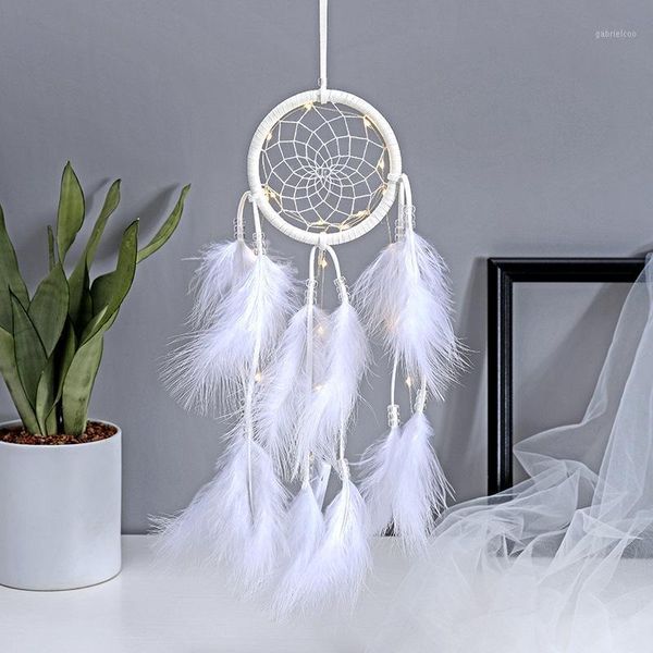 

pure white dream catcher wind chimes car accessories pendant drive home decoration chambre enfant gift nordic dreamcatcher1