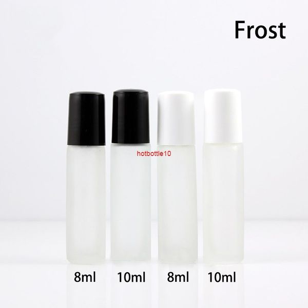 8ml 10 ml matting de vidro essencial frasco de vidro de perfume geada recipiente cosmético recipiente de pele roll-on free shippingshipping