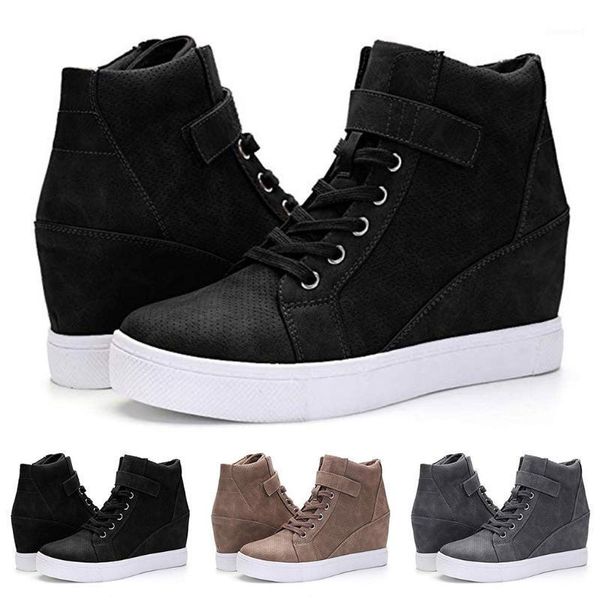 

women ladies winter warm boots solid increase wedges short boots booties casual shoes female winter autumn spring boot1, Black