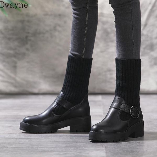 

boots 2021 autumn and winter snow wool booties women with thick bottom fashion plus velvet warm large size, Black