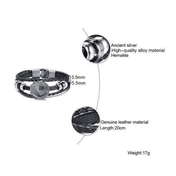 

vnox es warehouse clearance продажа кожаный браслет набор мужчины женщины повседневная ювелирные изделия руль звезда шарм очаровательный оча, Golden;silver