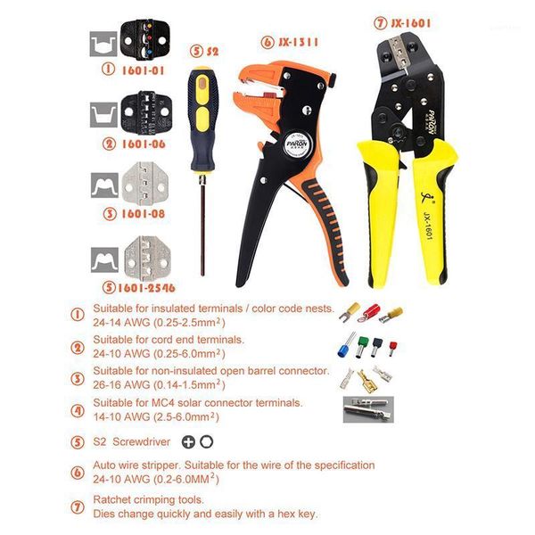 

4 in 1 multifunctional wire crimping pliers tool kit hand tool set professional crimper with automatic duck-billed wire stripper1