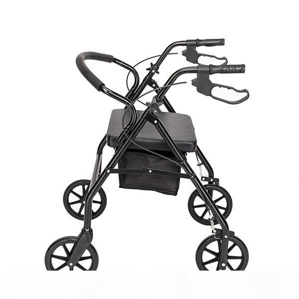 

steel & nylon walker with wheels black ship from us drop shipping