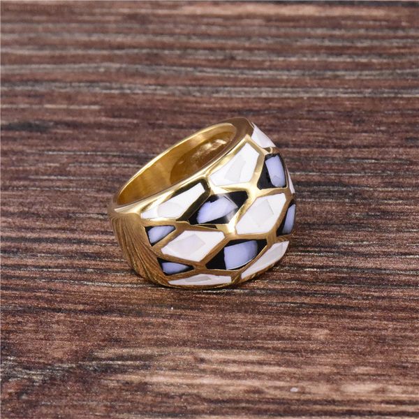 

new design shell finger titanium steel rings fashion jewelry gold color casting ring for women ing, Silver