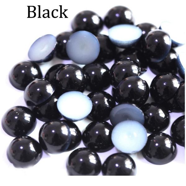 

3 4 5 6 8 10 12mm imitation pearl round half bead bulk wholesale beads for jewelry making scrapbook beads deco bbykyw