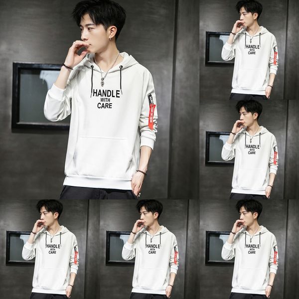 

ndeyn осень нового пальто корейское hoodiehooded случайной мужского хип-хоп студент пальто футболки толстовка свитер hoodiehoodie большая мо, Black