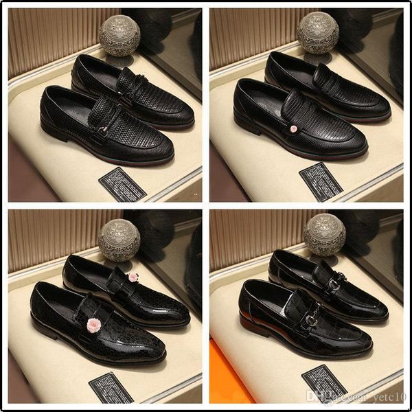 

c1 retro brogue shoes men leather derby shoe mens formal shoes men classic business dress shoes men 38-45 22, Black