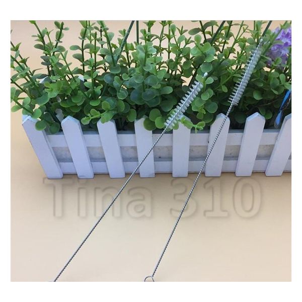

new 17.5cm straws brush bottle cleaners stainless steel cleaning brush nylon brush drinking pipe clean jllyfg sinabag