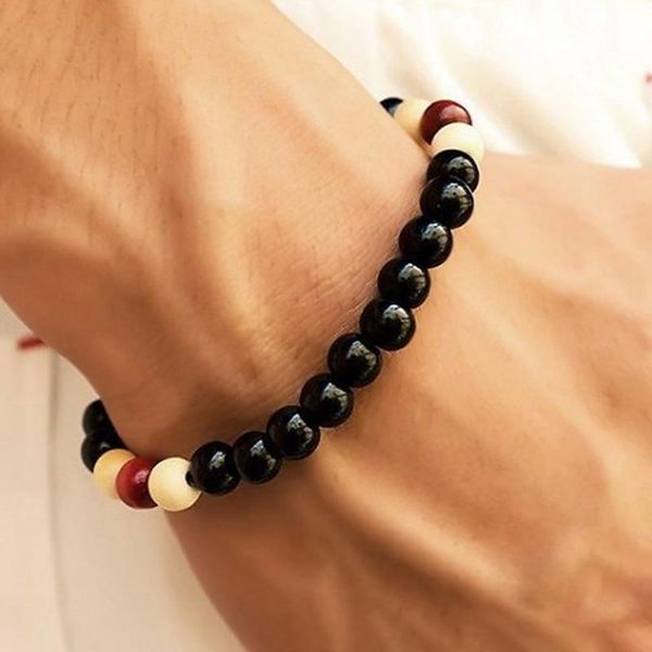 

fashion beaded root chakra jewery & hip hop bead bracelet jewelry for men women gift, Golden;silver