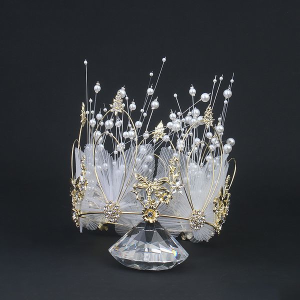 

mcloth 2019 wedding new accessories performance alloy jewelry modeling crown hair dress headdress m, Silver