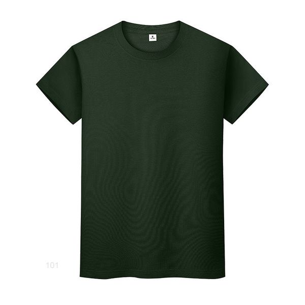 

new round neck solid color t-shirt summer cotton bottoming shirt short-sleeved mens and womens half-sleeved s0w3iio