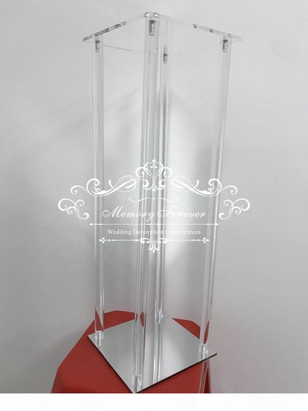 

зеркальный эффект прозрачный акриловый ваза обручальные колонны tall цветов подставка цветочные показать брак цветочные события договореннос