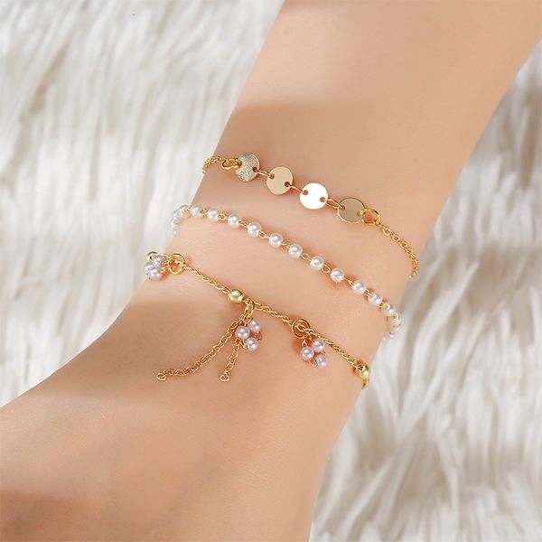 

мода элегантного классического леди круглого кусок браслет перлы 3 шарики pendantbead кулон из бисера кулон m5ili, Golden;silver