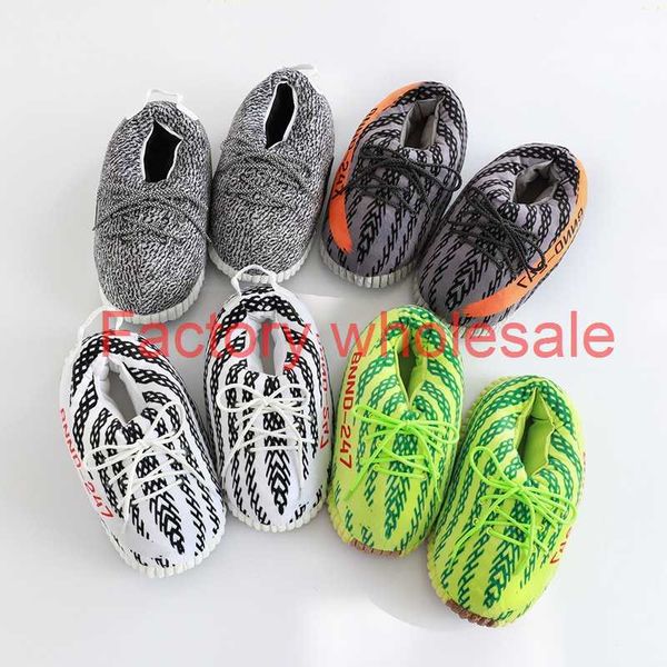 

men slippers winter warm shoes foam sneakers bread fat slippers cute slides lover's slides slip on fashion winter slipper, Black