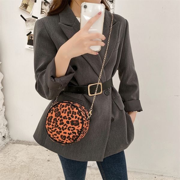 

vintage pu leather handbag women round shaped crossbody purse autumn ladies street small shoulder messenger chain bag