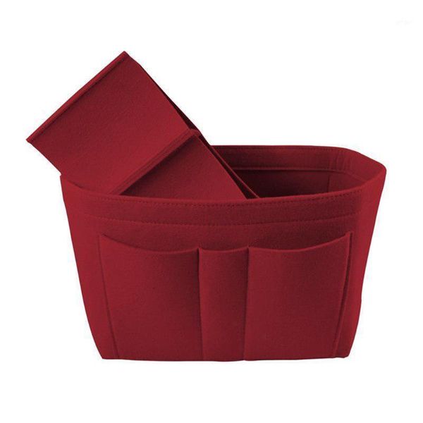 

travel solid large capacity cosmetic girl soft insert space saving makeup bag toiletry storage multifunction protective felt1